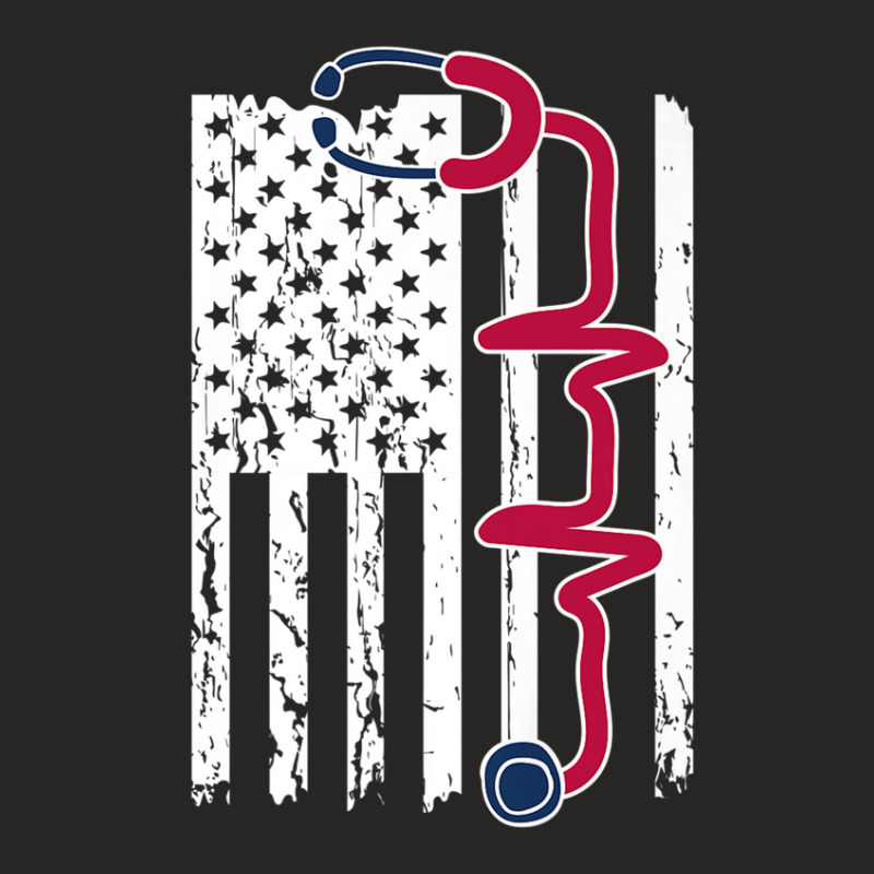 Patriotic American Registered Nurse Usa Flag 4th Of July Ladies Fitted T-shirt | Artistshot