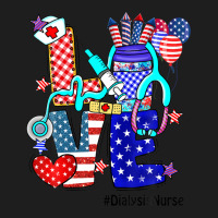 Love Dialysis Nurse Stethoscope Fireworks Usa Flag 4th Of Classic T-shirt | Artistshot