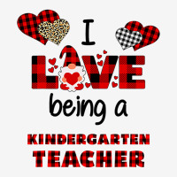 I Love Being A Kindergarten Teacher Flannel Valentine S Day Adjustable Cap | Artistshot