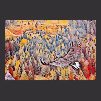 Eagle Flying Over Forest Colorful Painting-gm3s0 Vintage Hoodie And Short Set | Artistshot