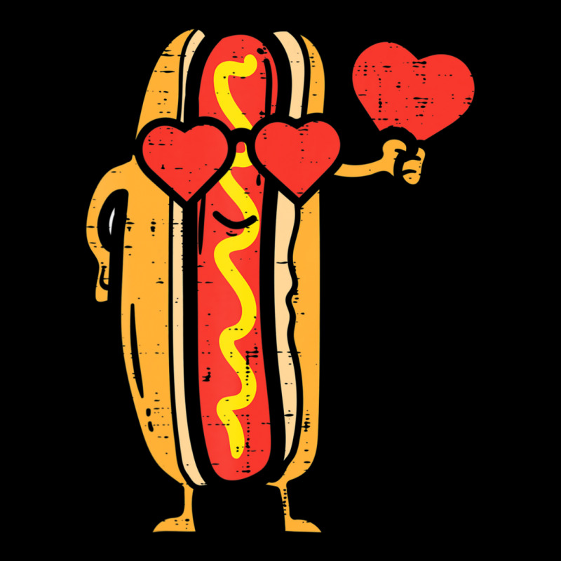 Limited Edition Heart Hot Dog Cute Sausage Bun Valentines Day Food Lov Women's V-Neck T-Shirt by Hugo Flowers | Artistshot