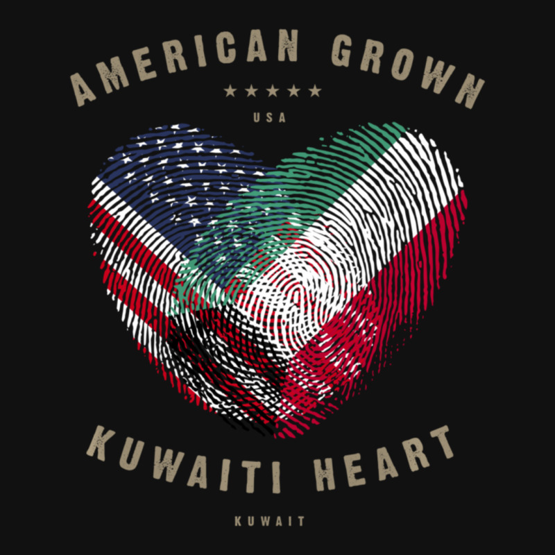 Hot Trend American Grown Kuwaiti Heart Love Kuwait Flag Graphic T-shirt by Bostic Walling | Artistshot