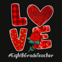 Trending Eighth Grade Teacher Valentine Day Love Heart Flower Scorecard Crop Tee | Artistshot