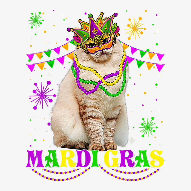 Cute Mardi Gras Cat Siberian Mask Beads Festival T Shirt Graphic T-shirt by darrene68stu | Artistshot