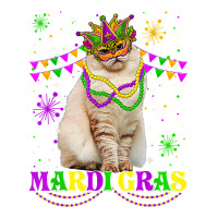 Cute Mardi Gras Cat Siberian Mask Beads Festival T Shirt Crewneck Sweatshirt | Artistshot