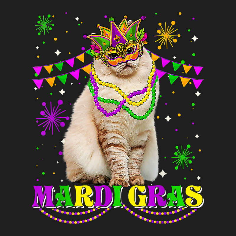 Cute Mardi Gras Cat Siberian Mask Beads Festival T Shirt Classic T-shirt by darrene68stu | Artistshot