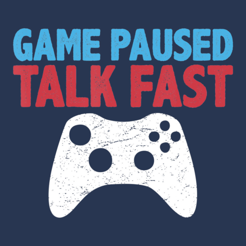 Limited Edition Game Paused Talk Fast Video Game Player Gaming Quote Men Denim Jacket | Artistshot