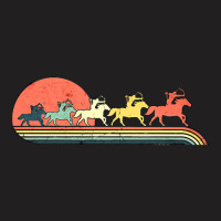 Archery Horse 'riding Retro Vintage Sunset Rainbow Color T-shirt | Artistshot