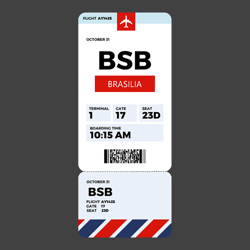 Brasilia Boarding Pass Vintage T-shirt | Artistshot