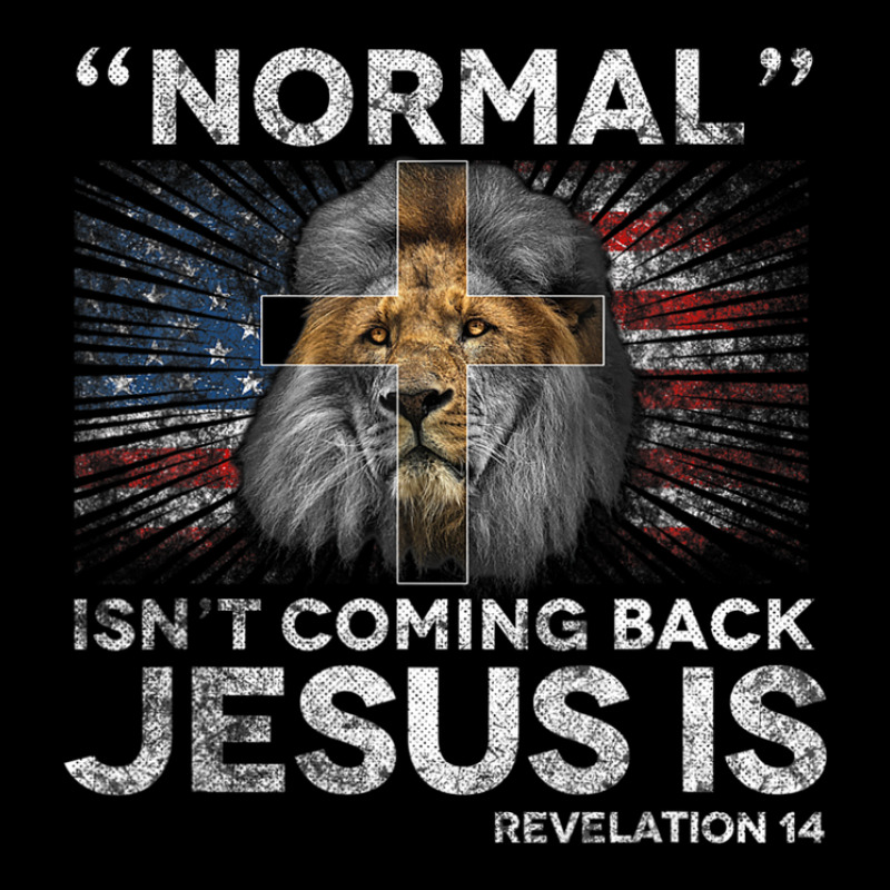 Normal Isn't Coming Back Jesus Is Revelation 14 Cross Lion Baby Bibs by nootlyricn | Artistshot