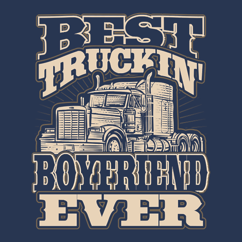 Best Truckin Boyfriend Ever Trucker Truck Driver Ladies Denim Jacket by gendercampaign78@gmail.com | Artistshot