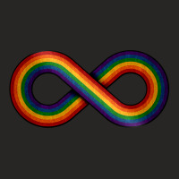 Large Infinity Vector Symbol Striped With Lgbtq Pride Rainbow Flag Ladies Fitted T-shirt | Artistshot