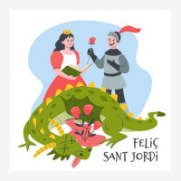 Felic Sant Jordi Graphic T-shirt | Artistshot