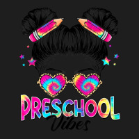 Limited Edition Preschool Vibes Messy Hair Bun Girl Back To School Fir Classic T-shirt | Artistshot