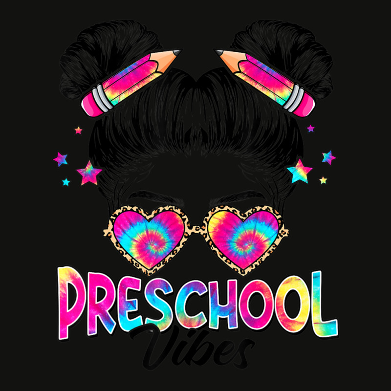 Limited Edition Preschool Vibes Messy Hair Bun Girl Back To School Fir Scorecard Crop Tee by fenderbendable | Artistshot