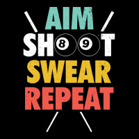 Aim Shoot Swear Repeat - Billiards Youth Zipper Hoodie | Artistshot