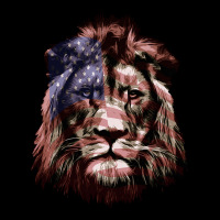 American Flag Lion Vector Graphic Design Adjustable Cap | Artistshot