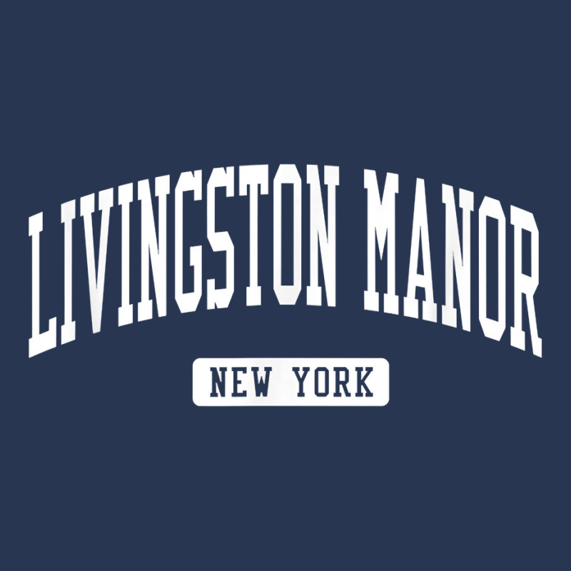 Livingston Manor New York Ny Vintage Athletic Sports Design T Shirt Ladies Denim Jacket by alysestick8m7 | Artistshot