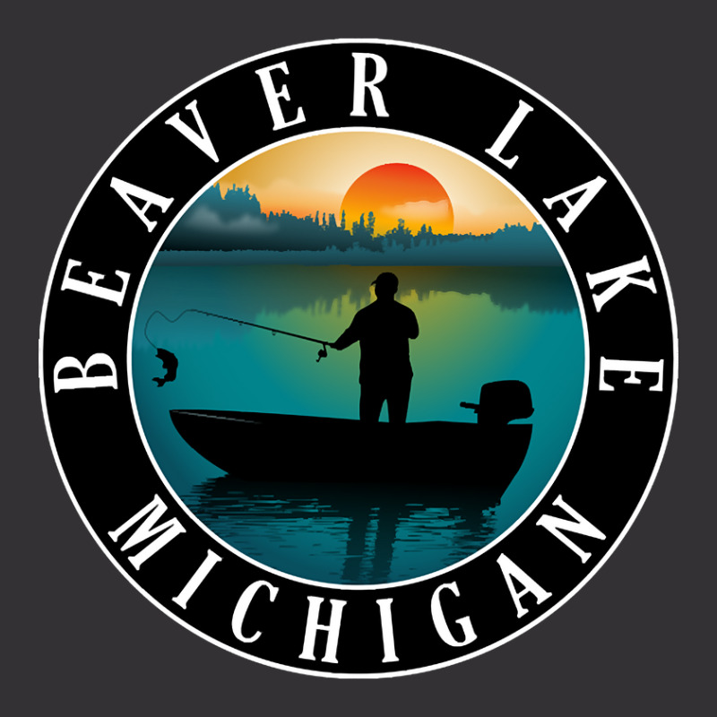 Beaver Lake Fishing Michigan Sunset Vintage Hoodie by fencingderby989 | Artistshot