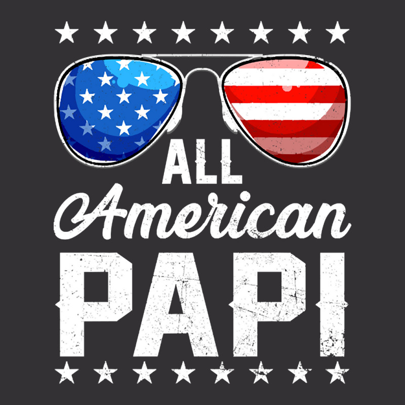 All American Papi Sunglasses American Flag 4th Of July Vintage Hoodie | Artistshot