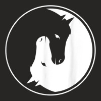 Yin And Yang Horse  For Every Horseman And Rider! Ladies Fitted T-shirt | Artistshot