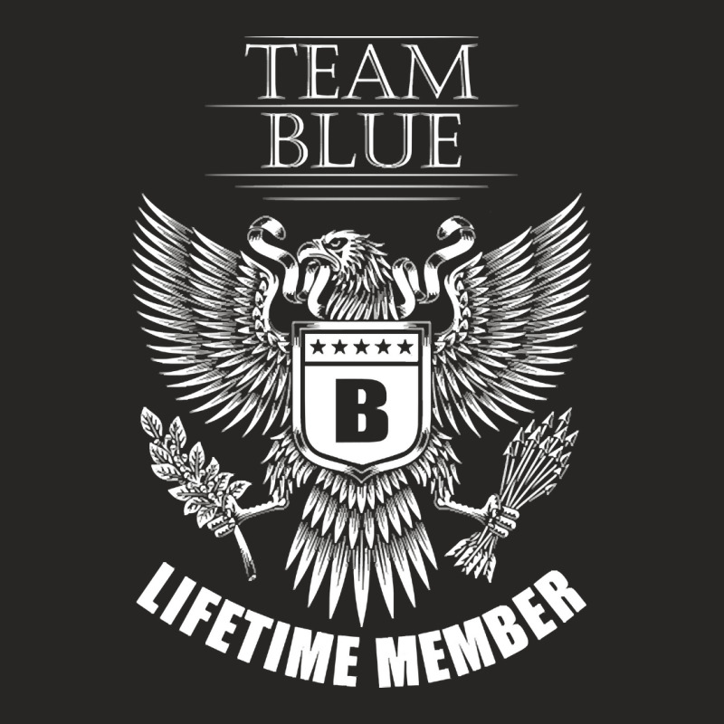 Blue Name Team Shirt Blue Lifetime Member Ladies Fitted T-Shirt by denverhumans58 | Artistshot