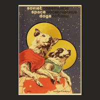 Vintage Russian Soviet Propaganda The Space Race Dogs Retro Ussr Ladies Fitted T-shirt | Artistshot