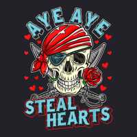 Boys Toddler Pirate Pun Valentine Aye Aye I Steal Hearts T Shirt Unisex Sherpa-lined Denim Jacket | Artistshot