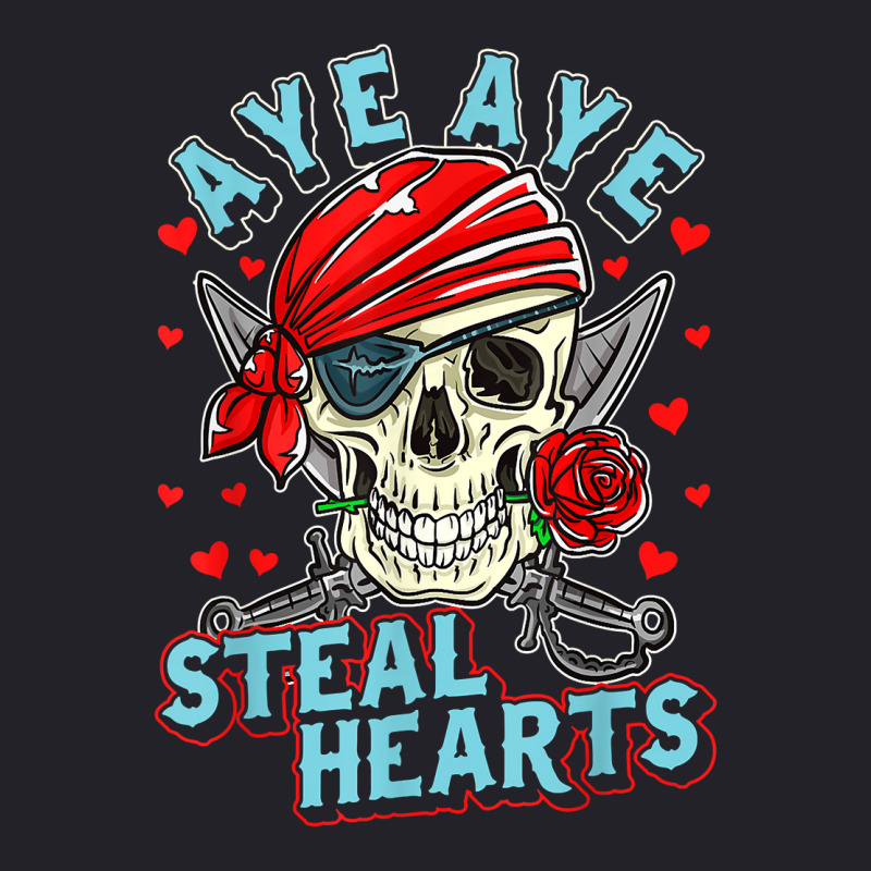 Boys Toddler Pirate Pun Valentine Aye Aye I Steal Hearts T Shirt Unisex Sherpa-lined Denim Jacket | Artistshot