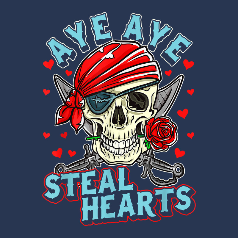 Boys Toddler Pirate Pun Valentine Aye Aye I Steal Hearts T Shirt Men Denim Jacket | Artistshot