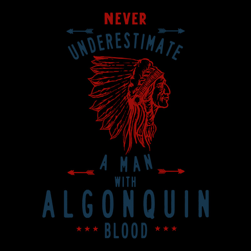 Algonquin Native American Indian Man Never Underestimate Women's V-Neck T-Shirt by fashionghetto297 | Artistshot