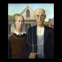 American Gothic, By Grant Wood, Oil On Beaverboard, 1930. Adjustable Cap | Artistshot