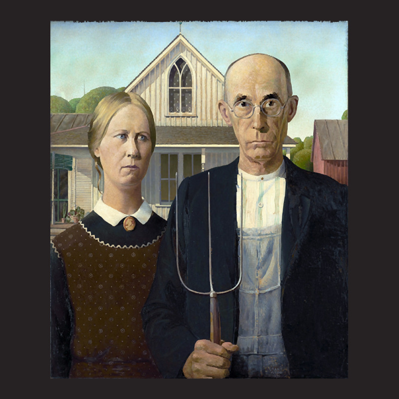 American Gothic, By Grant Wood, Oil On Beaverboard, 1930. Vintage Cap | Artistshot