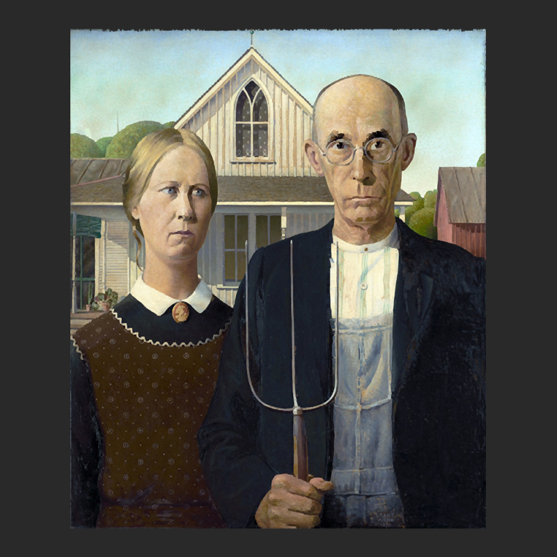 American Gothic, By Grant Wood, Oil On Beaverboard, 1930. Printed Hat | Artistshot