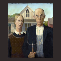 American Gothic, By Grant Wood, Oil On Beaverboard, 1930. Racerback Tank | Artistshot