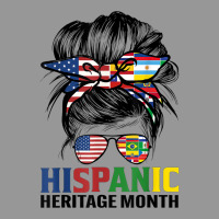 National Hispanic Heritage Month Us Latin Flags Messy Bun T Shirt Women's V-neck T-shirt | Artistshot