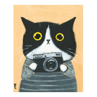 Limited Edition Photographer Kitty Sticker | Artistshot