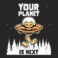 Alien Galaxy Science Space Cat Lover Your Planet Is Next-al4qy Ladies Fitted T-shirt | Artistshot