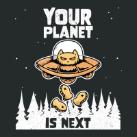 Alien Galaxy Science Space Cat Lover Your Planet Is Next-al4qy Women's Triblend Scoop T-shirt | Artistshot