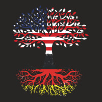 American Grown With German Roots Dna Tree For Deutsch Pride Ladies Fitted T-shirt | Artistshot