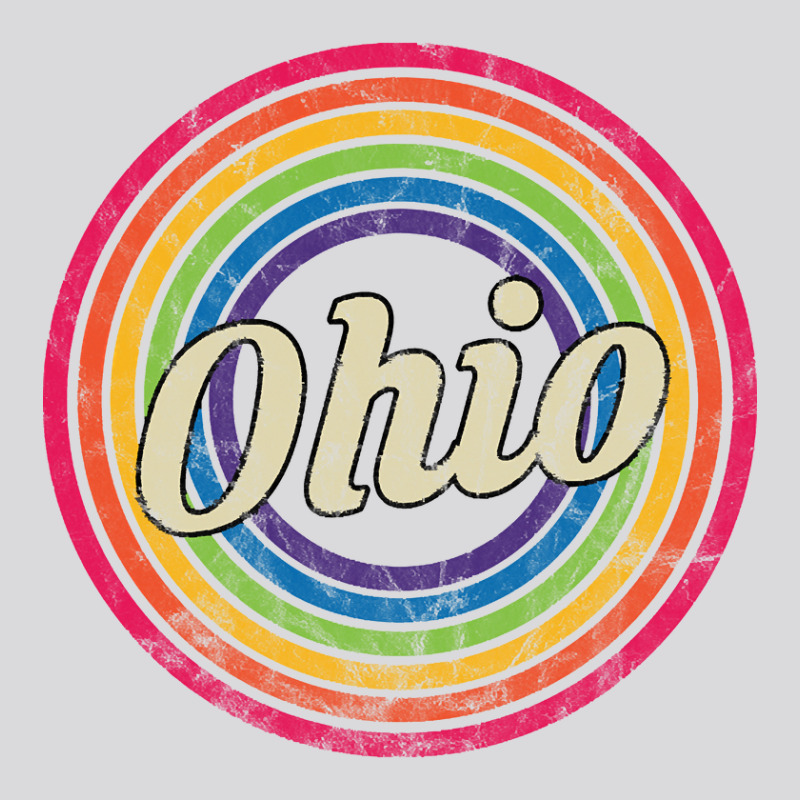 Ohio - Retro Rainbow Faded-style Women's Triblend Scoop T-shirt | Artistshot