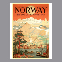 Norway The Land Of The Midnight Sun Vintage Travel  Design  Red Nature Men's 3/4 Sleeve Pajama Set | Artistshot