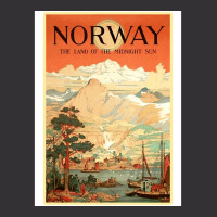 Norway The Land Of The Midnight Sun Vintage Travel  Design  Red Nature Vintage Hoodie | Artistshot