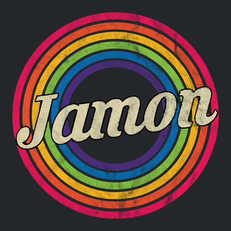 Jamon - Retro Rainbow Faded-style Crewneck Sweatshirt by geishascessation326 | Artistshot