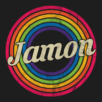 Jamon - Retro Rainbow Faded-style Classic T-shirt | Artistshot