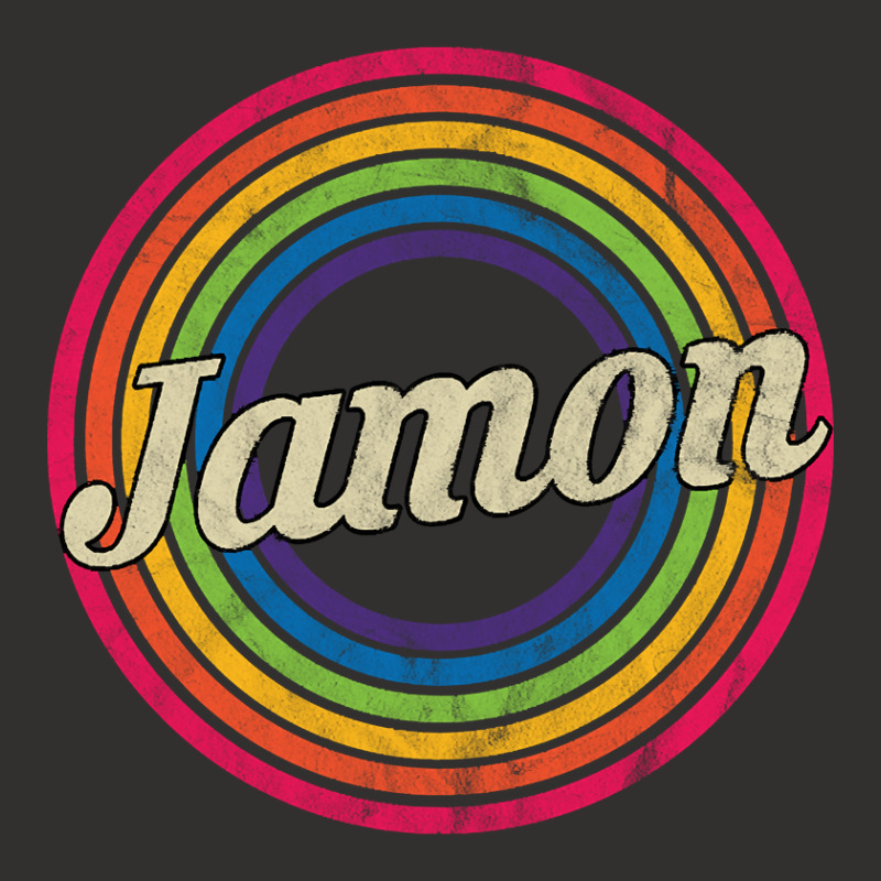 Jamon - Retro Rainbow Faded-style Champion Hoodie by geishascessation326 | Artistshot