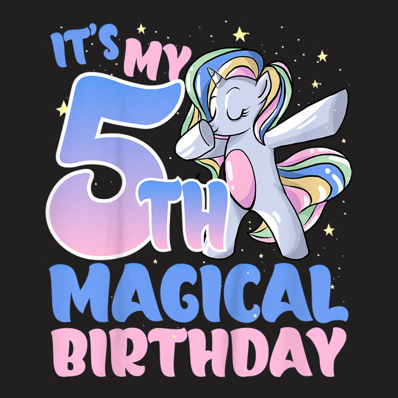 Kids It's My 5th Magical Birthday Rainbow Tail Unicorn Kid T Shirt T-shirt | Artistshot