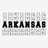 Arkansas Stacked Black Color Camper Cup | Artistshot