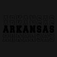 Arkansas Stacked Black Color Active Duffel | Artistshot