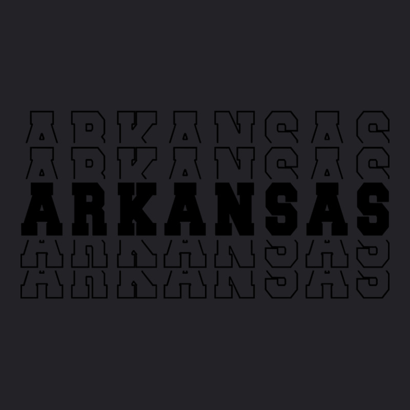 Arkansas Stacked Black Color Youth Tee | Artistshot